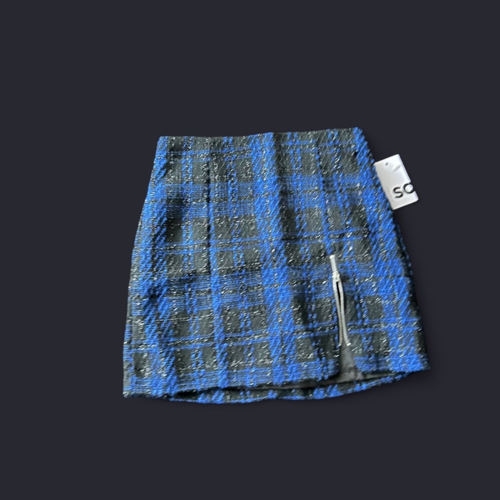 Black and blue skirt
